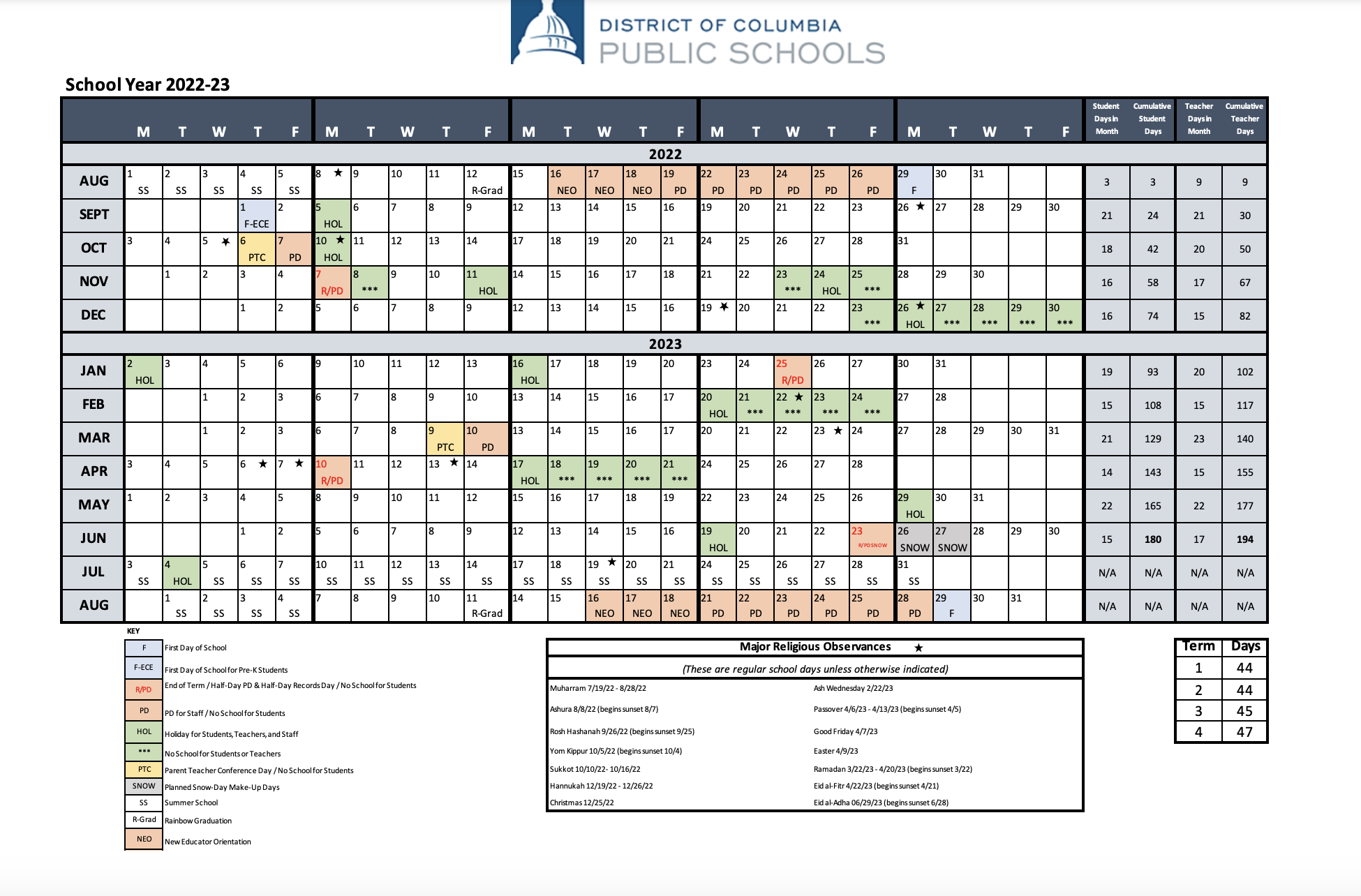 Calendar – Amidon-Bowen Elementary School